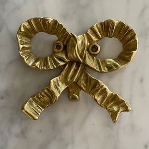 Vintage brass bow hook